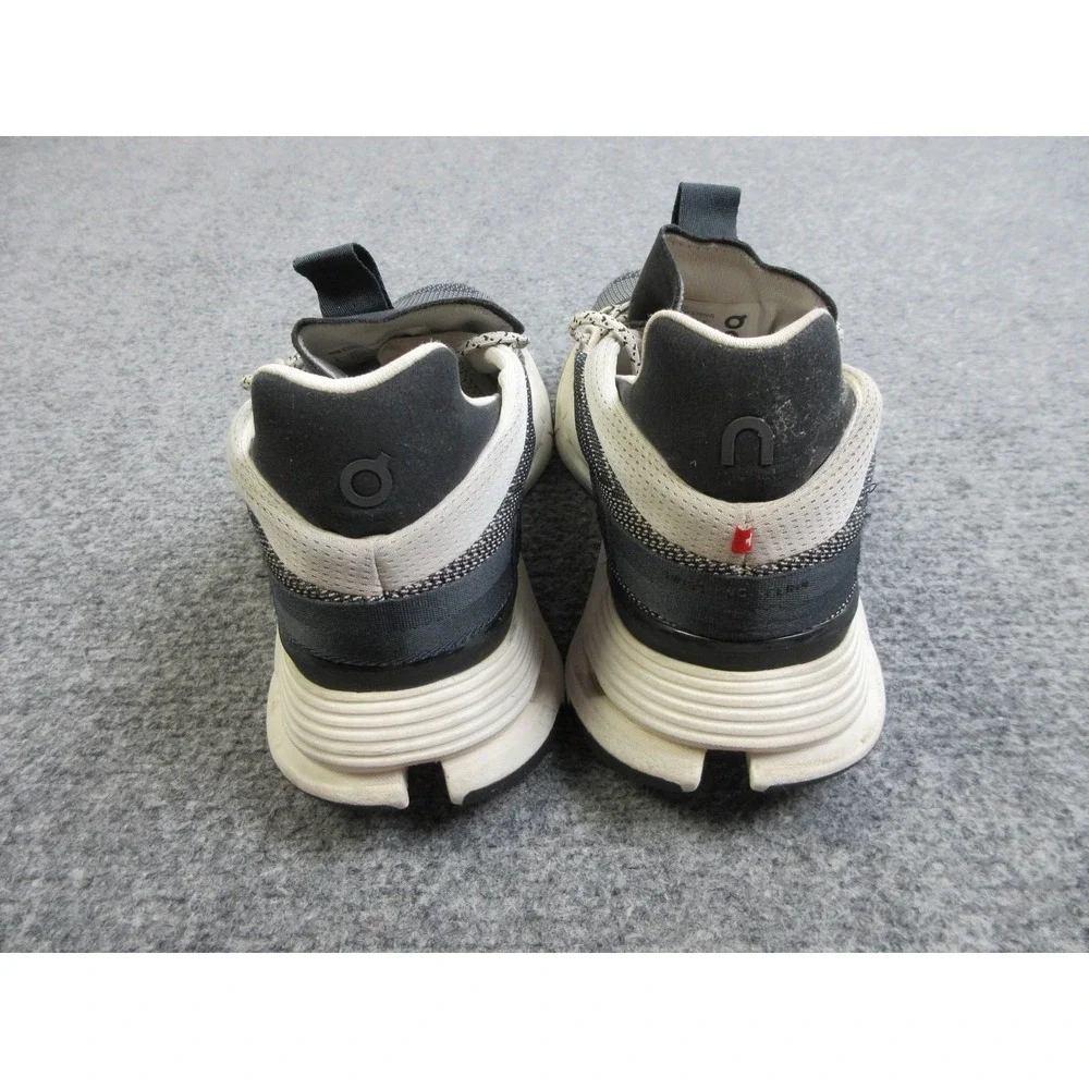 On Cloudnova Shoes Womens Size 8.5 Black White CloudTec Swiss Running Sneakers